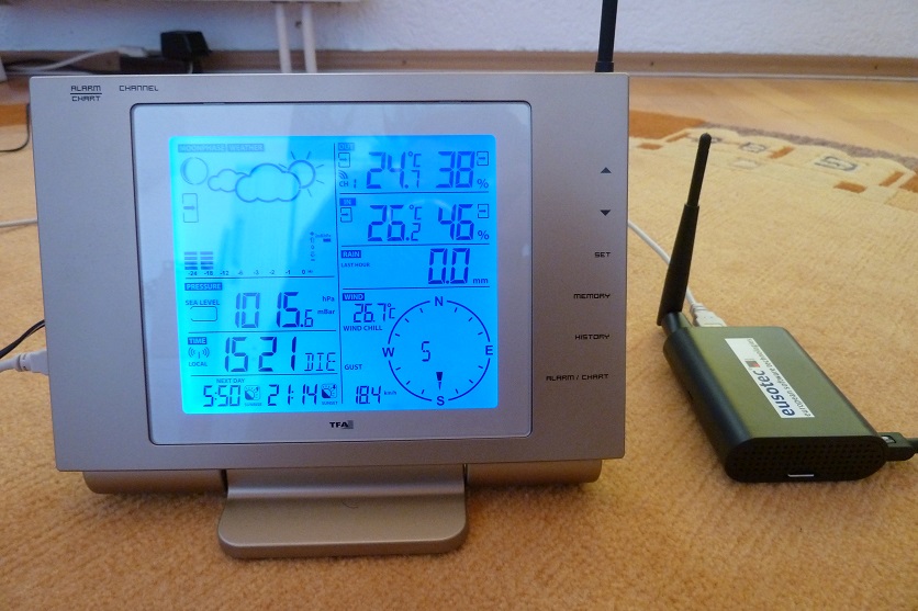 Eusoport demo Davis Nexus Weather Station Online Data Webserver